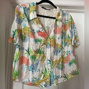 Zara tropical button down
